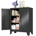 Black Metal Storage Cabinet, 36" Steel Locking Cabinets