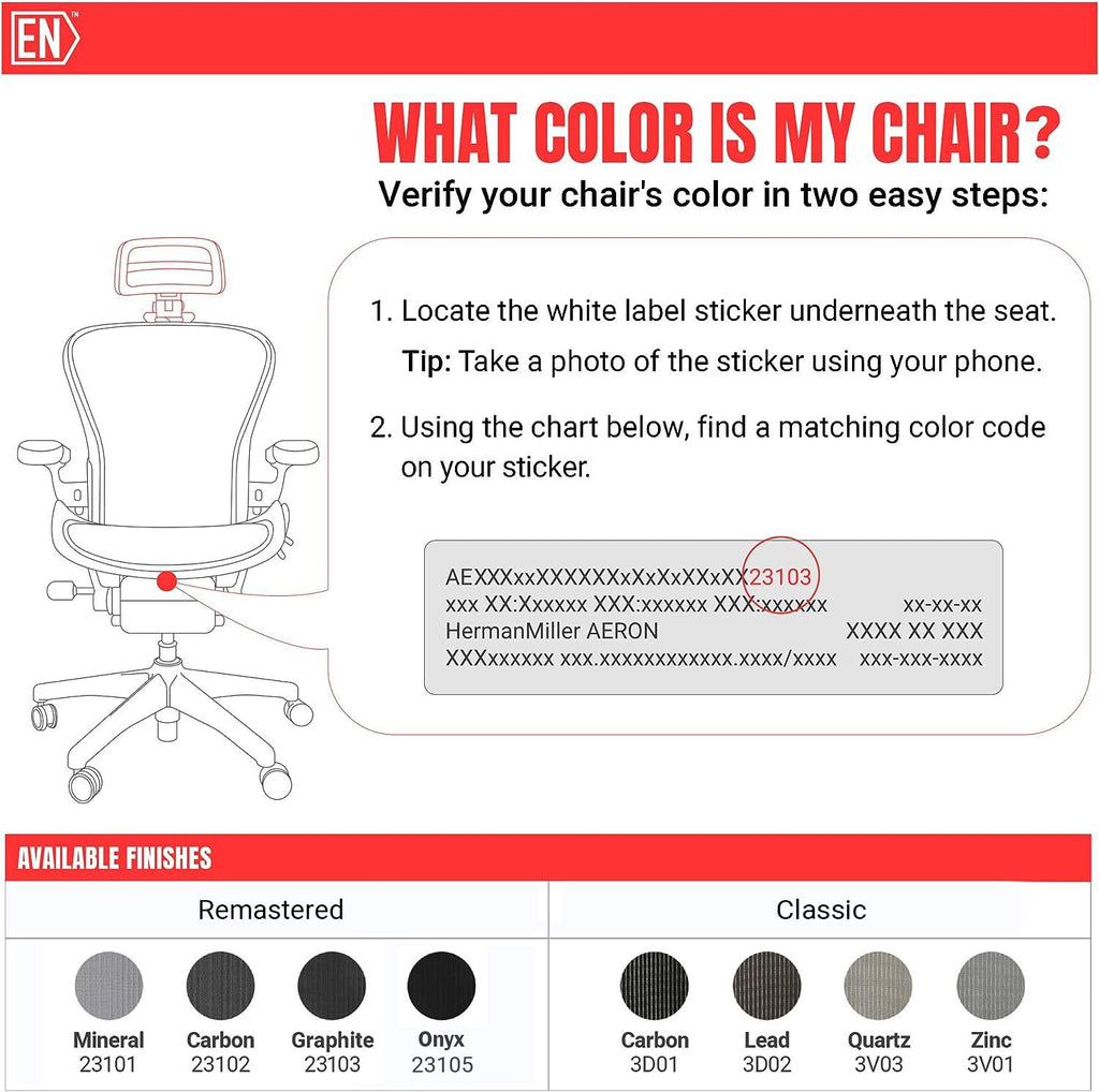 The Original Headrest for The Herman Miller Office Chair (H3 for Classic, Carbon)