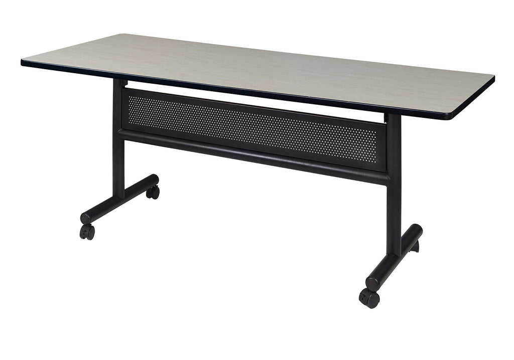 Kobe 60 x 30 in. Flip-Top Training Nesting Table with Modesty Panel- Maple