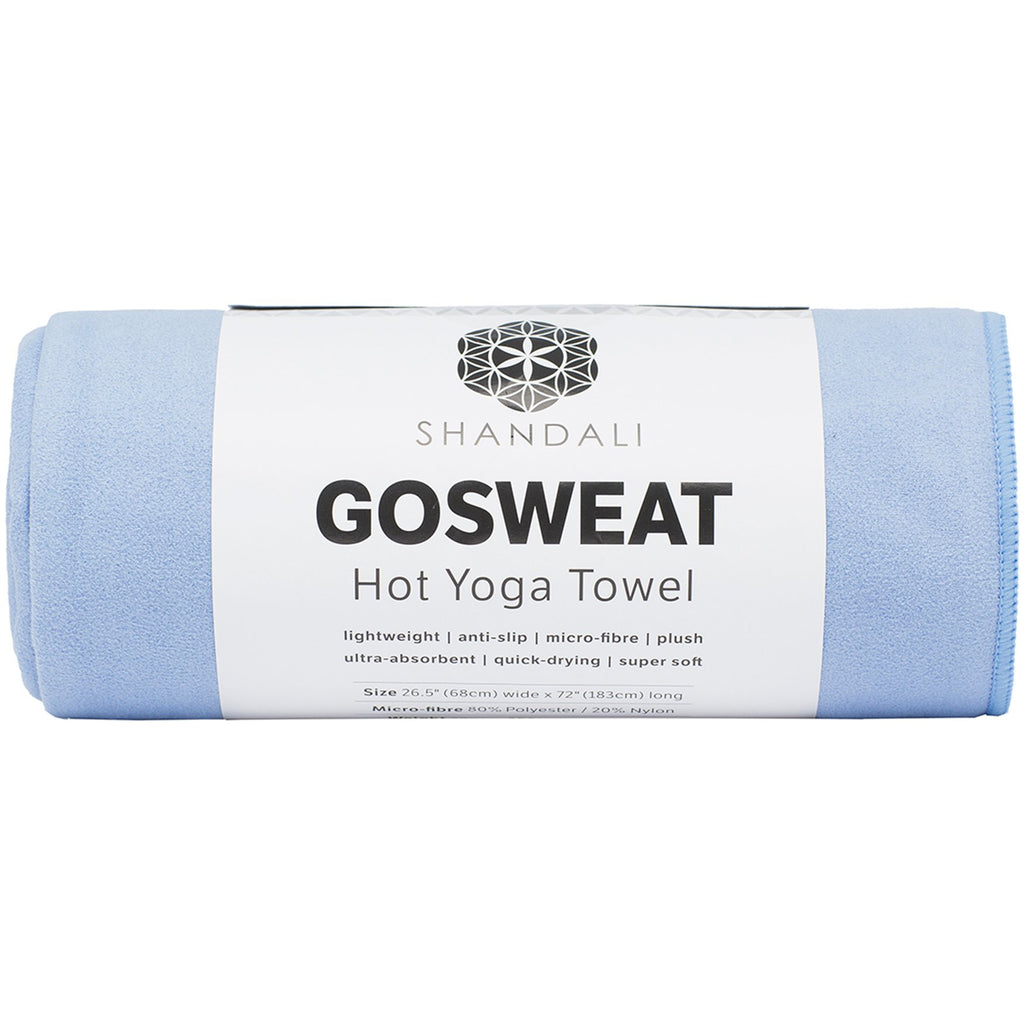 Hot Yoga Towel - Suede, 100% Microfiber, Super Absorbent, Bikram Yoga Towel, Placid Blue - 26.5 x 72