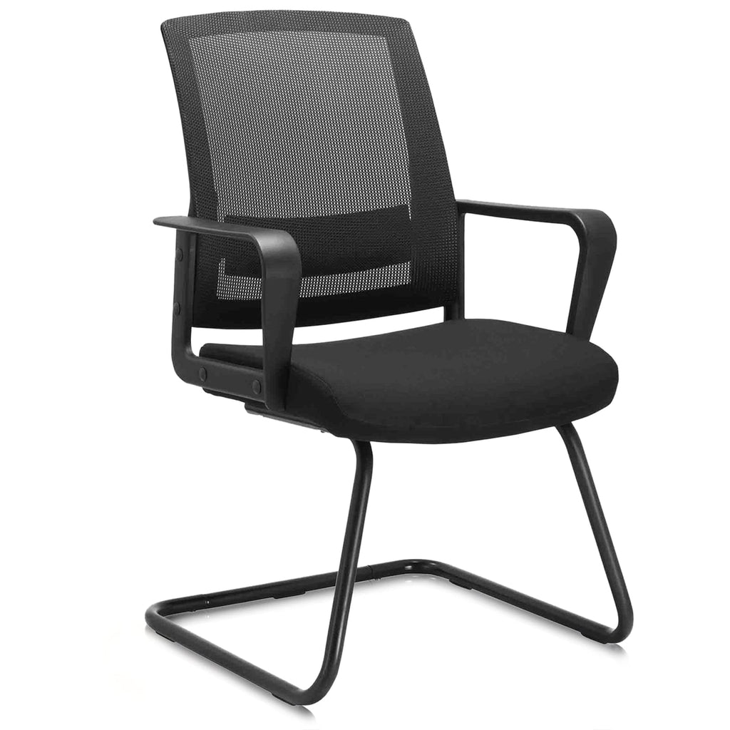 Office Guest Chair with Lumbar Support and Mid Back Mesh Space Air Grid Series for Reception Conference Room