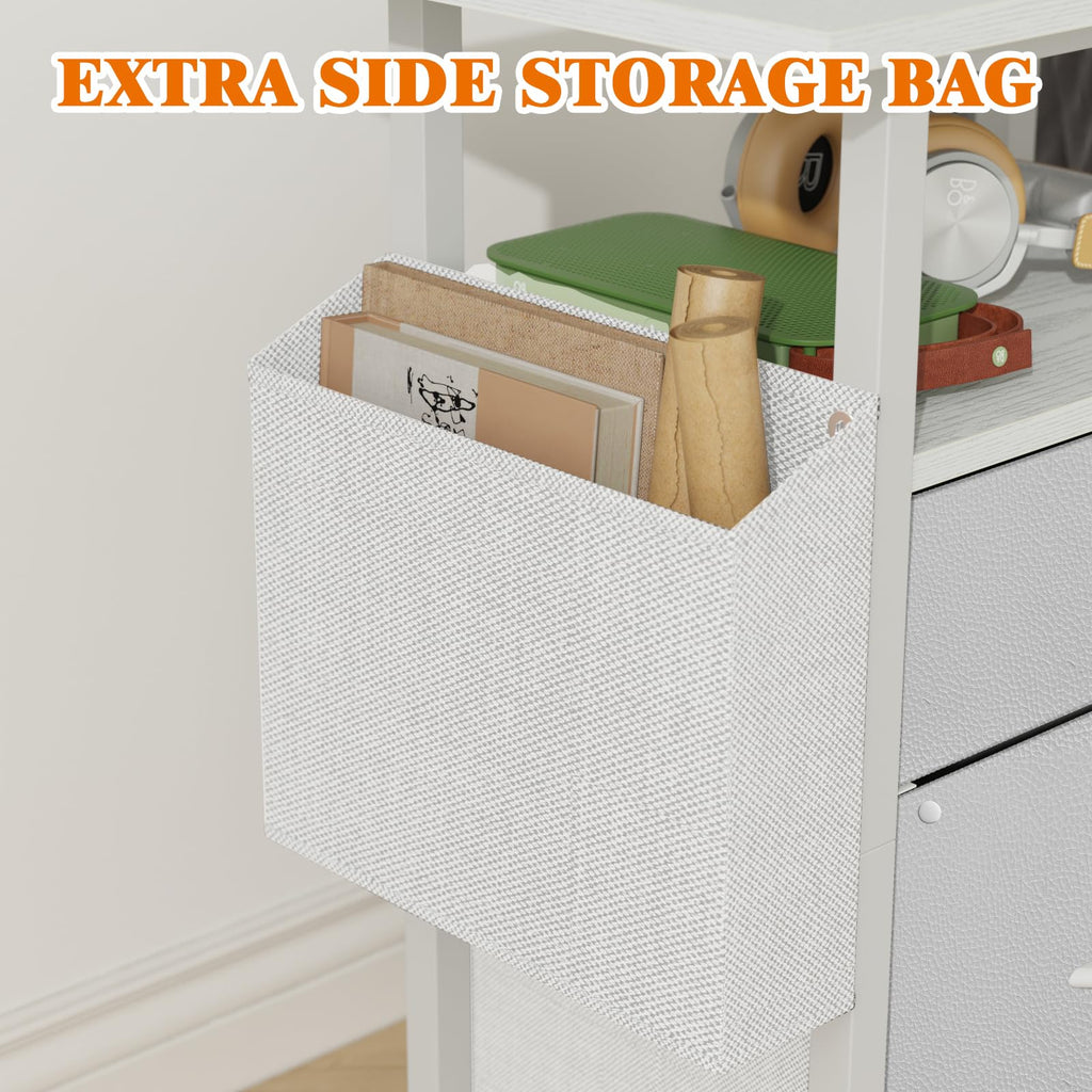 2 Drawer File Cabinet 24''W, Mobile Filing Cabinet, Printer Stand