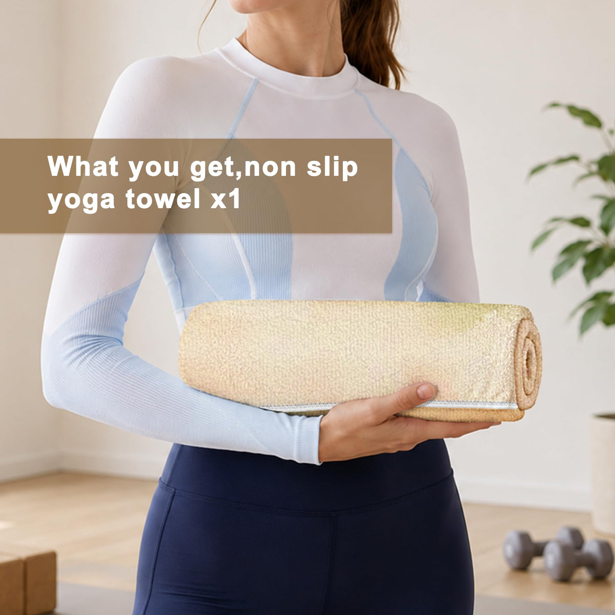 Yoga Mat Towel, Hot Yoga Towel High-Definition Pattern, Machine Washable with Ultra-Absorbent Yoga Towels for Hot Yoga Non Slip for Fitness, Exercise, Pilates, 72 x 27 in, Green Sunset
