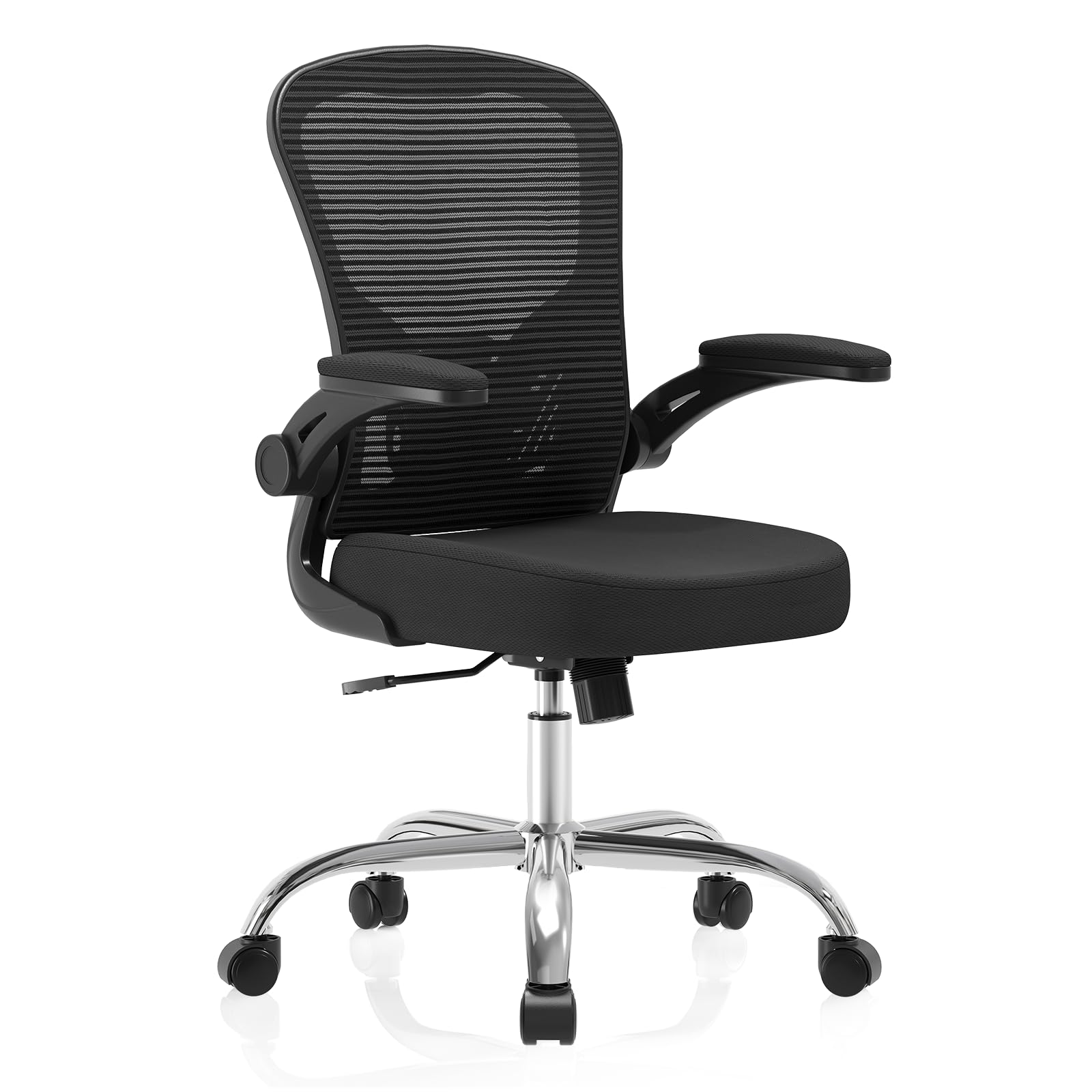 Office Chair, Ergonomic Desk Chairs 330LBS Capacity High Back Mesh Computer Chair with Flip-up Armrests, Comfy Work Chair with Adjustable Lumbar Support, Rolling Chair