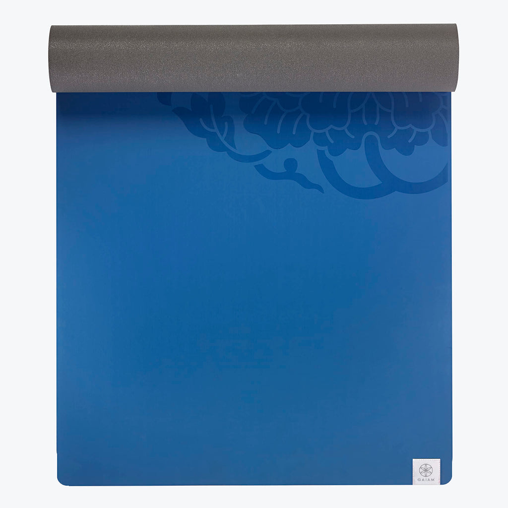 Dry-Grip Yoga Mat, Non-Slip, Hot Yoga (Blue)