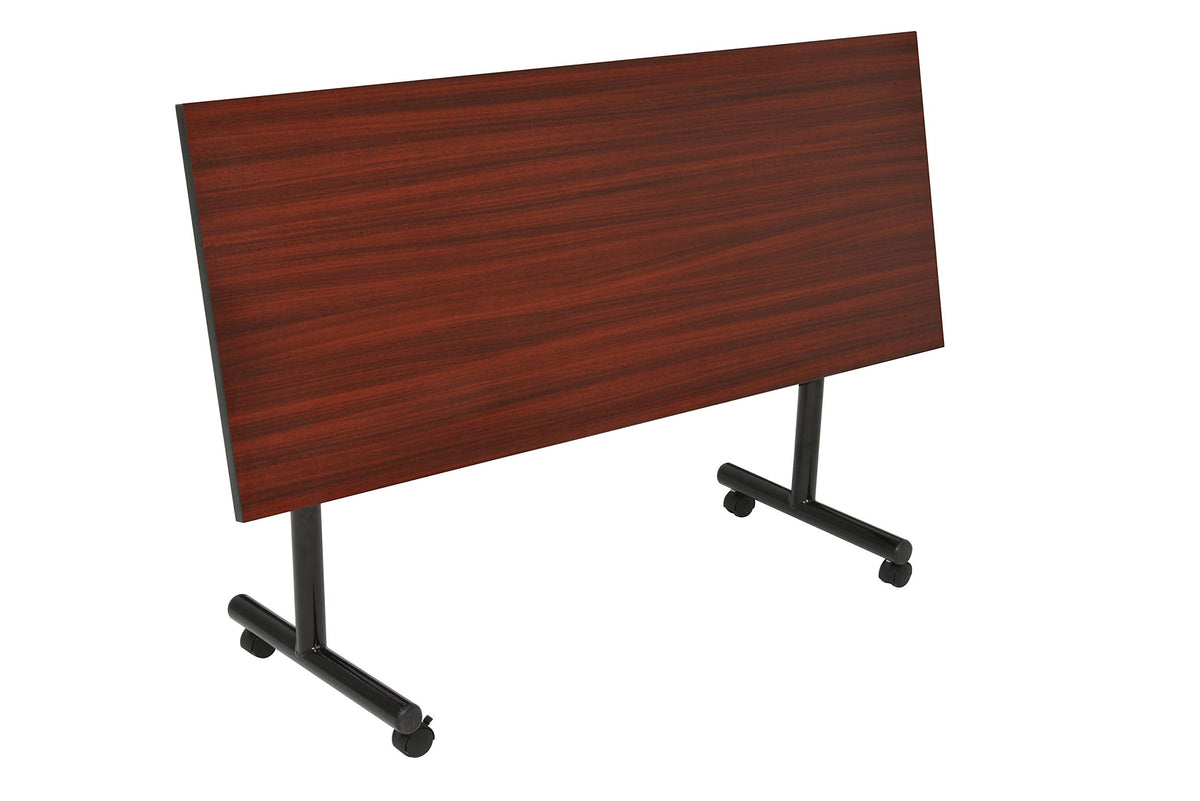 Kobe 60 x 30 in. Flip-Top Training Nesting Table- Mahogany