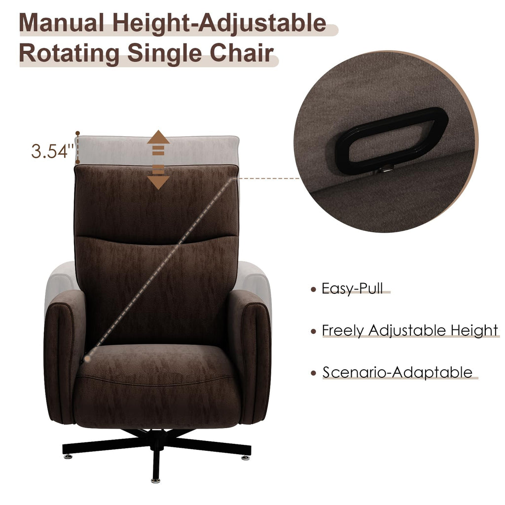 Power Reclining Adjustable Swivel Chair, Ergonomic Executive Office Chair, 90°-125° Tilt, Velvet Upholstery, Built-in USB Charger, 360° Rotation & Height Adjustment, Modern Desk Chair for Home Office