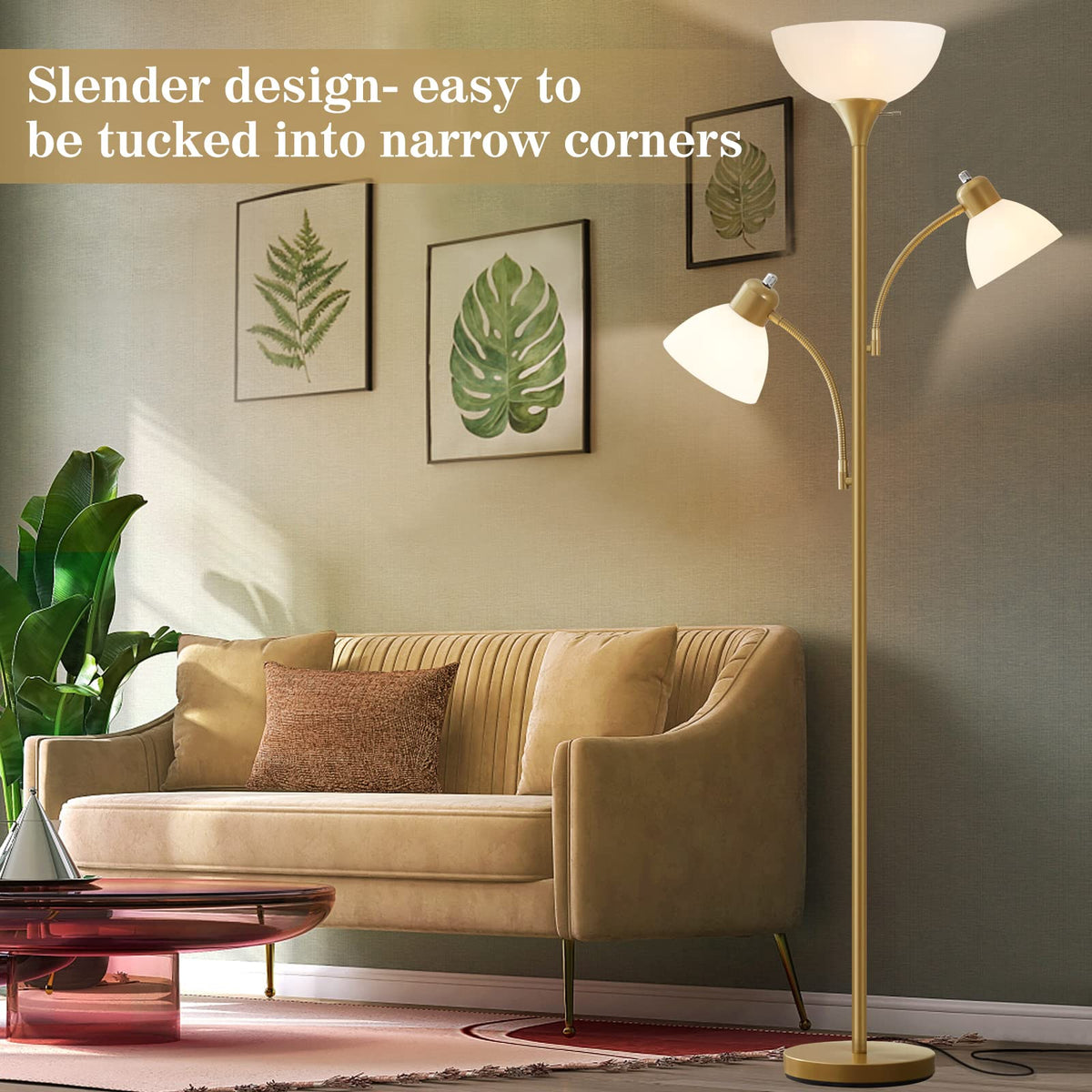 Floor Lamps for Living Room, 72" Tall Standing Lamps, Torchiere Lamp
