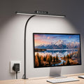Led Desk Lamp for Office, Metal Architect Lamp with Clamp, 11W 650LM Eye-Caring Task Light, 25 Lighting Modes, Flexible Gooseneck for Monitor, Workbench, Drafting, Crafts, Reading, Black