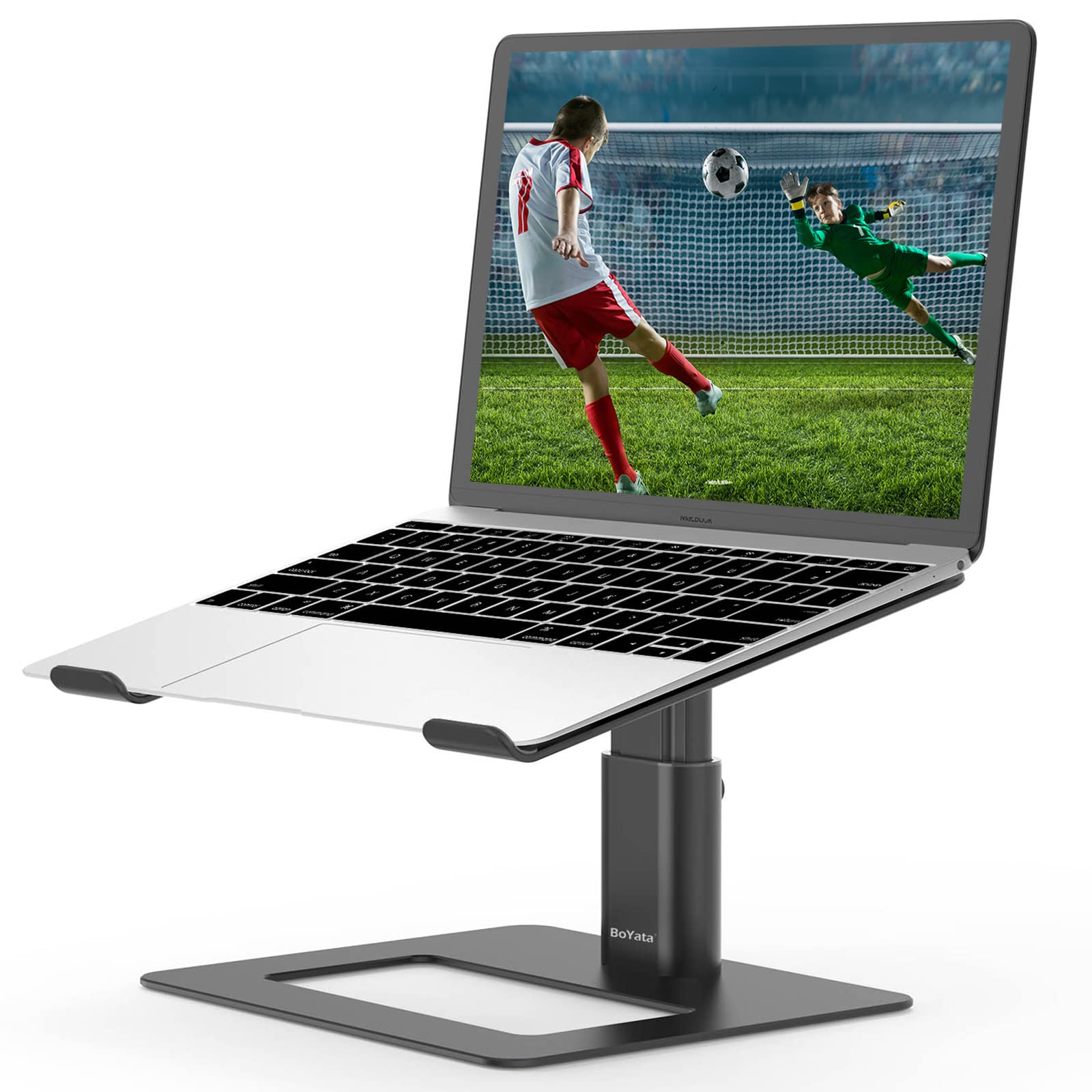 Laptop Stand, Ergonomic Aluminum Height Adjustable Computer Stand Laptop Riser Holder for Desk, Compatible with MacBook Pro/Air, Dell, Lenovo, HP, Samsung, More Laptops 11-17"