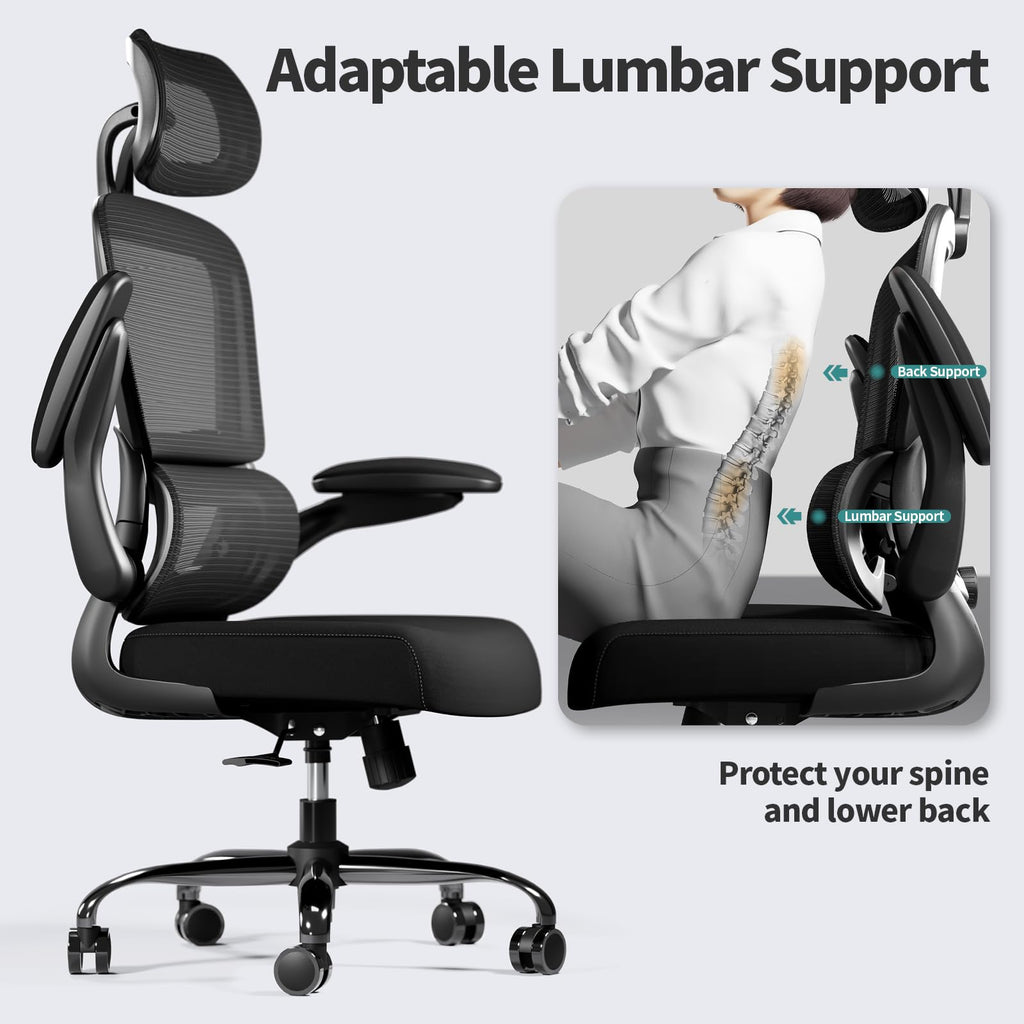 Office Chair Ergonomic Desk Chair, 330 LBS Home Mesh Office Desk Chairs with Wheels, Comfortable Gaming Chairs Black Pack of 15