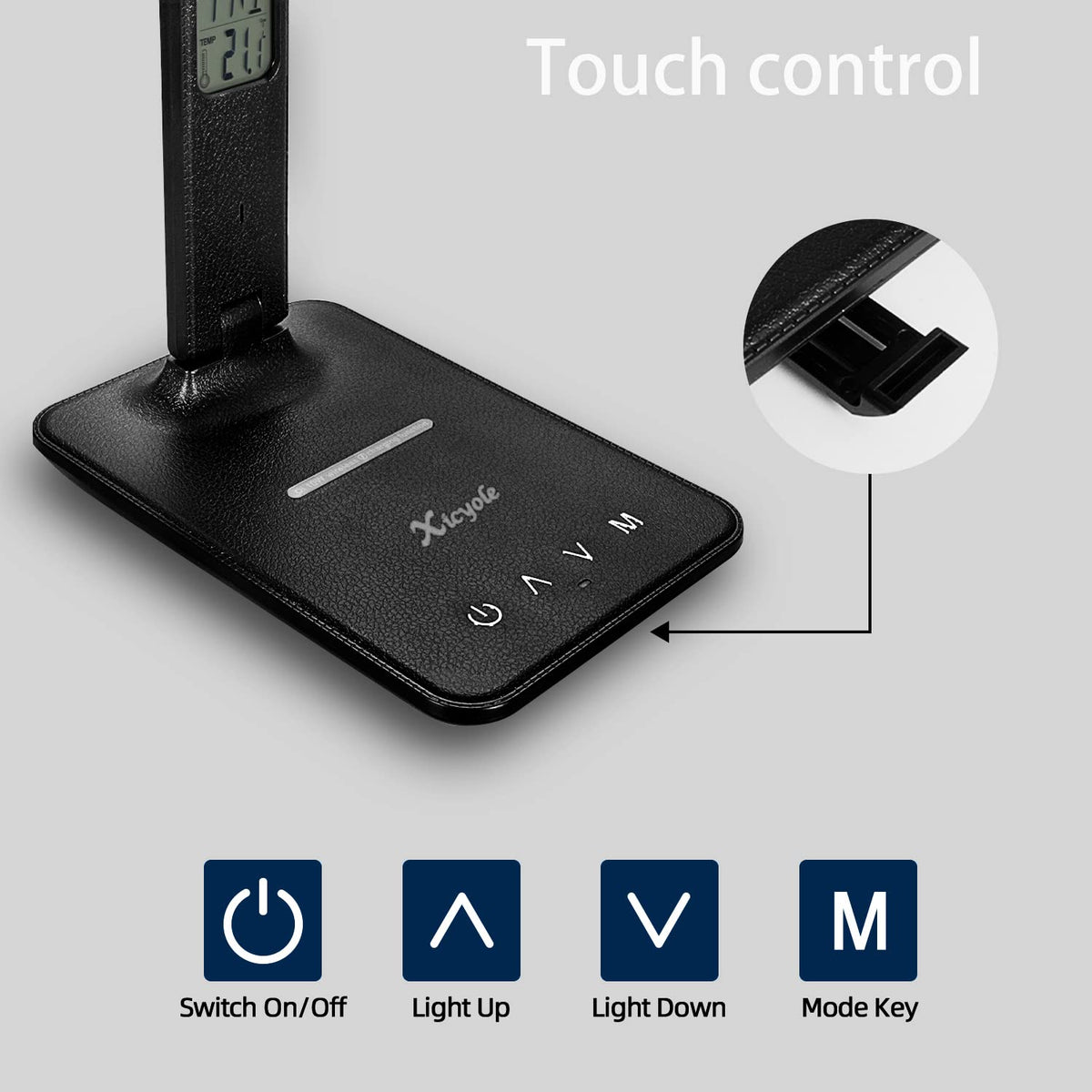 Desk lamp,LED Lamp with Wireless Charger,USB Charger Port,Touch Control,3 Color Modes,5 Brightness Levels,Eye-Protecting Table Lamp,Led Lights for Bedroom,Home,Office,Black