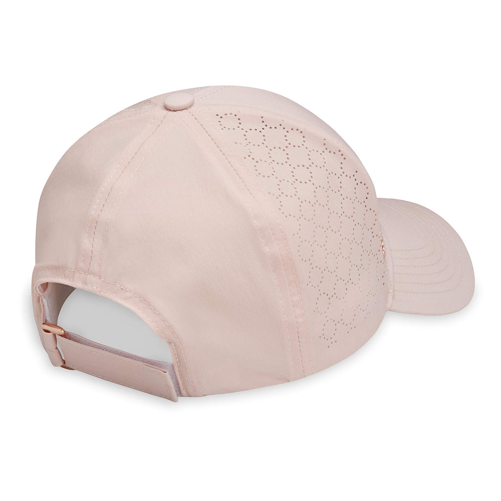 Pink Baseball Cap - Cute Womens Baseball Cap with Breathable, Sweat-Wicking Sol Design for Summer Heat, Trendy Baseball Caps for Women with Ponytail Holder & Premade Bill for Built-In SPF, Blush