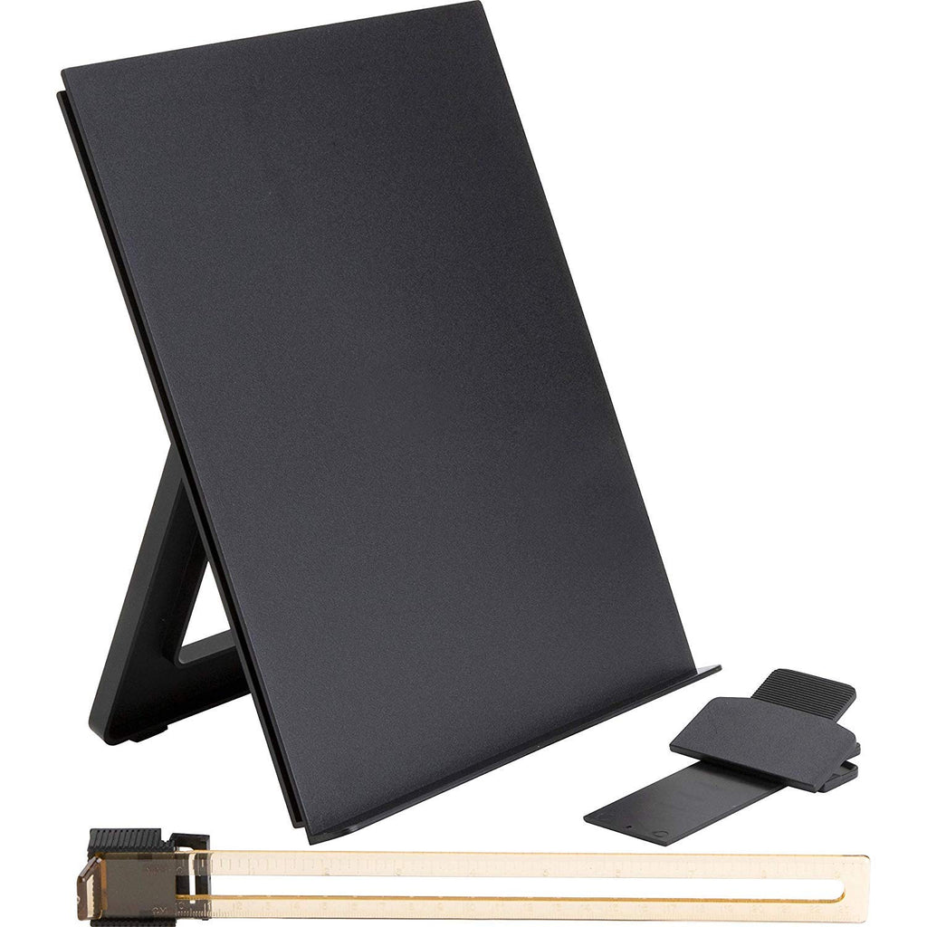 Business Source Easel Document Holders, Adjustable, 10-3/8 x 2-1/4 x 12-1/2 Inches, Black