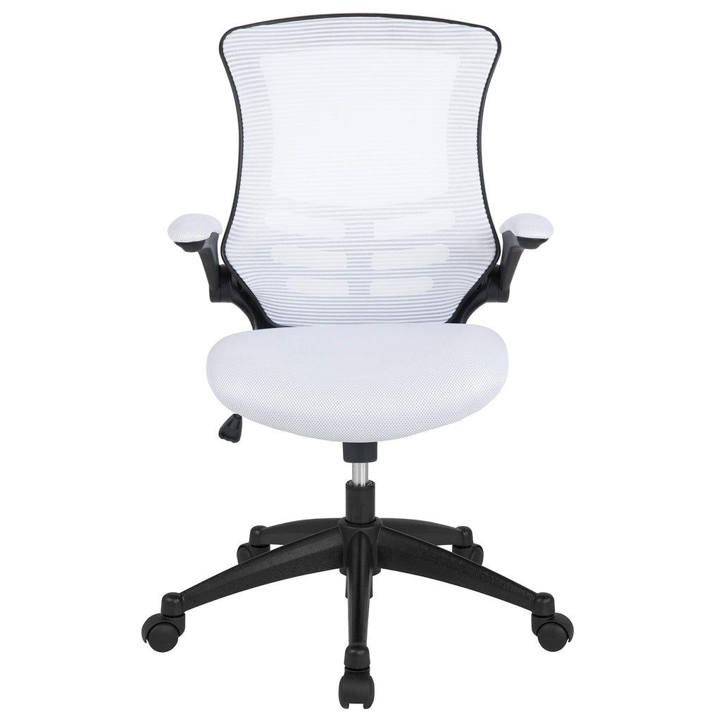 Office Chair, Ergonomic, Mid-Back, Black Mesh with Swivel