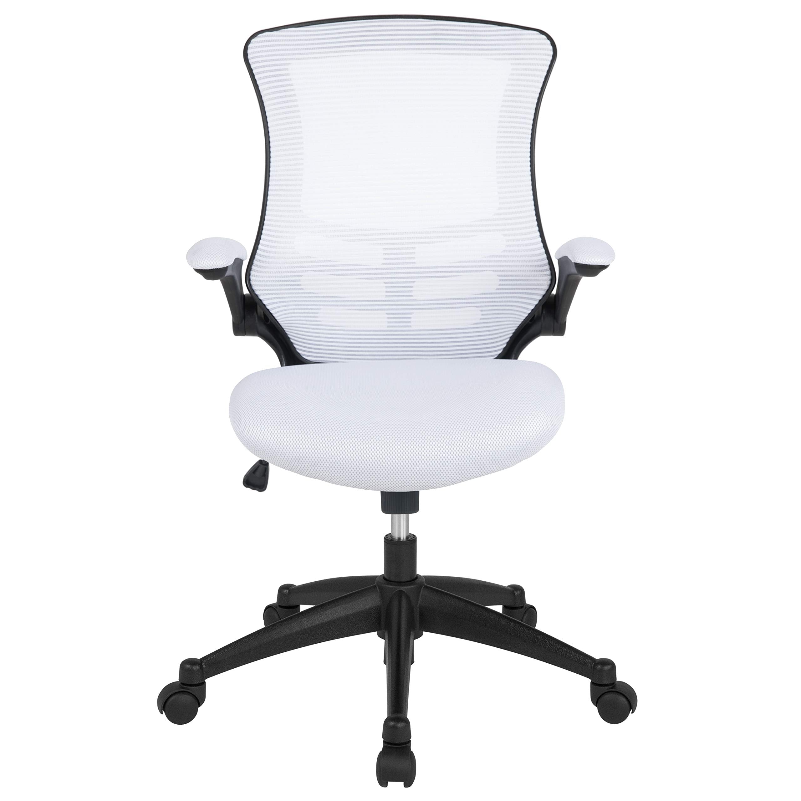 Office Chair, Ergonomic, Mid-Back, Black Mesh with Swivel