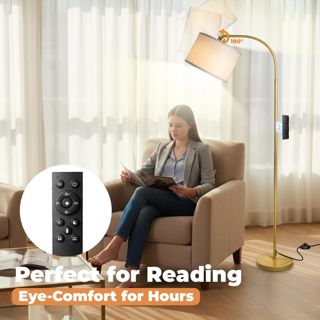 Arc Floor Lamps Modern Standing Remote Floor Lamp for Living Room