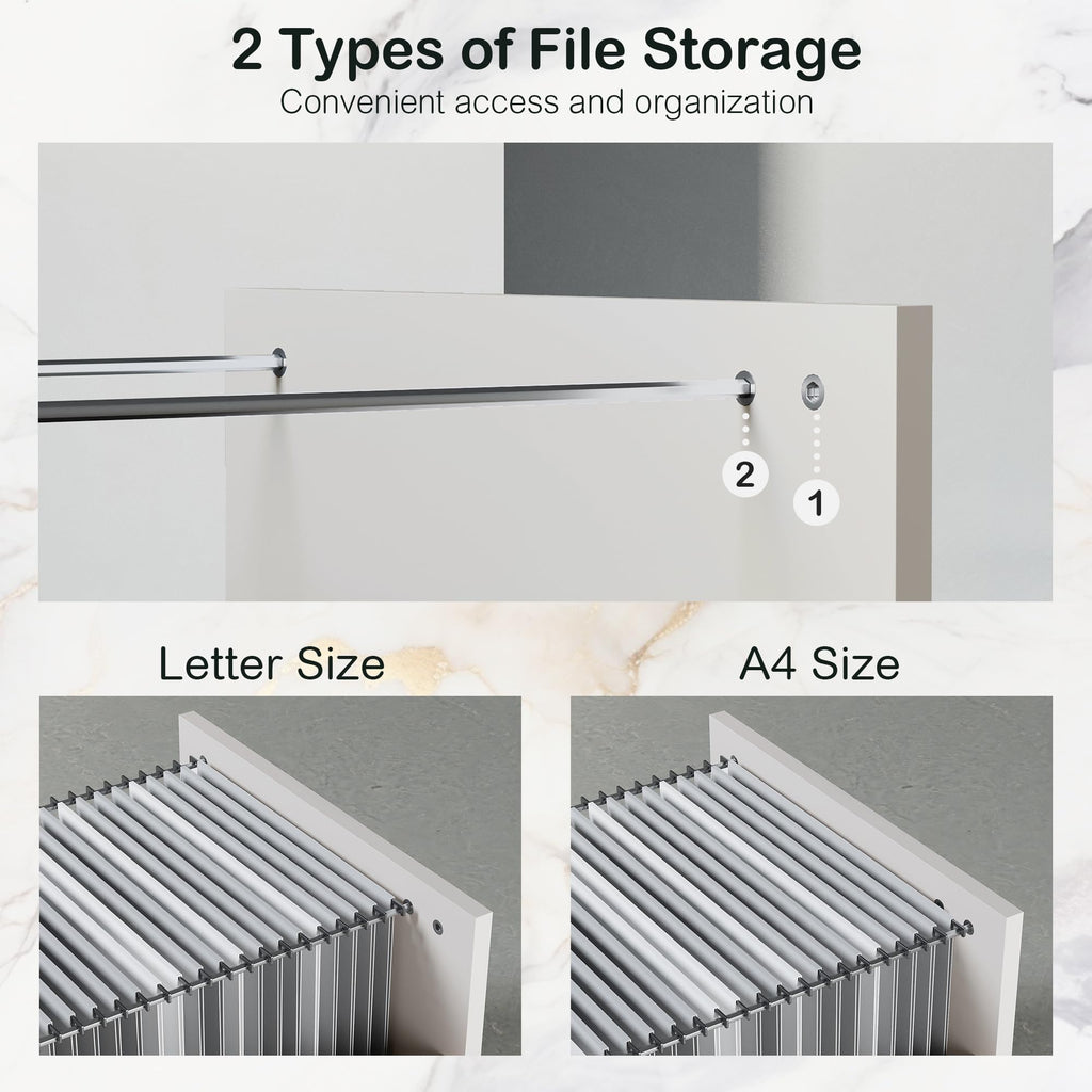 4 Drawer File Cabinet with Lock, Filing Cabinet for Home Office