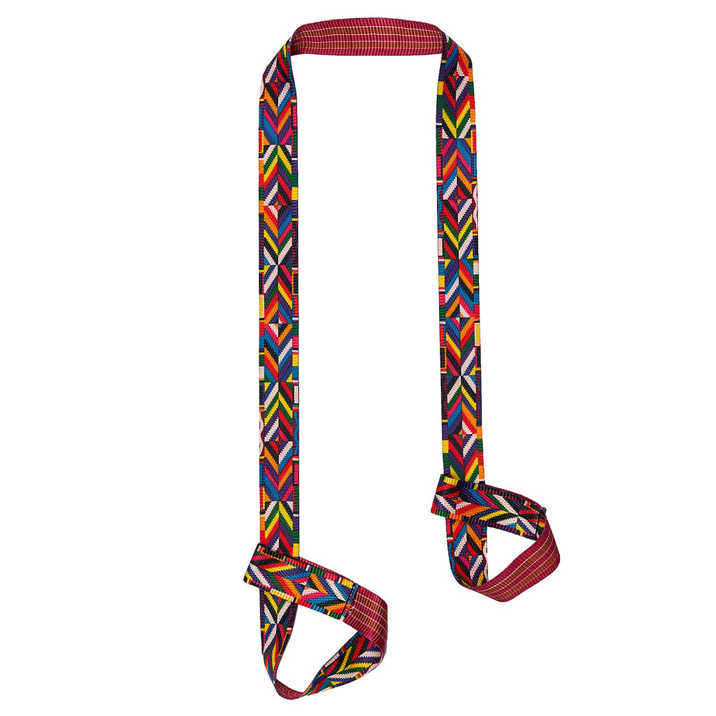 Yoga Mat Strap, Adjustable Durable Yoga Mat Carrier & Stretching Strap, 5.9feet, Multiple Color Choices (Colorful Stripes,5.9feet)