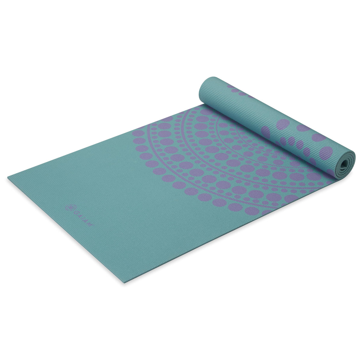 Reversible Yoga Mat, 6mm Thick Print Mat (Aqua Trance)