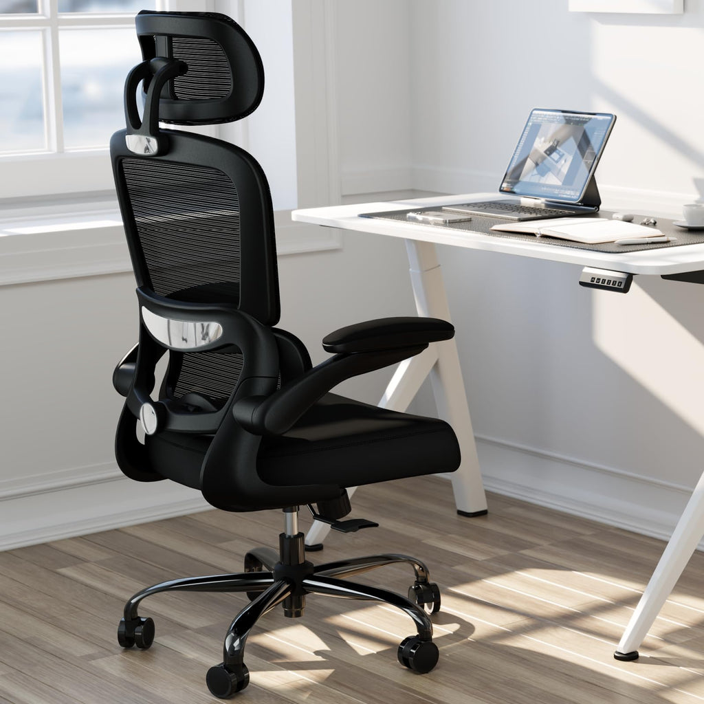 Office Chair Ergonomic Desk Chair, 330 LBS Home Mesh Office Desk Chairs with Wheels, Comfortable Gaming Chairs Black Pack of 10