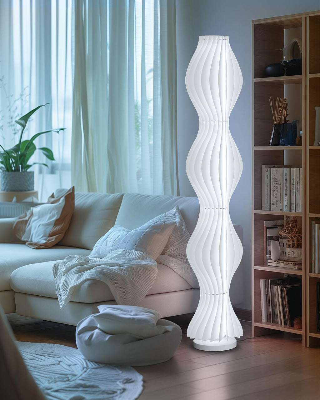 Wavy Floor Lamp - 3 Color Temp & Dimmable