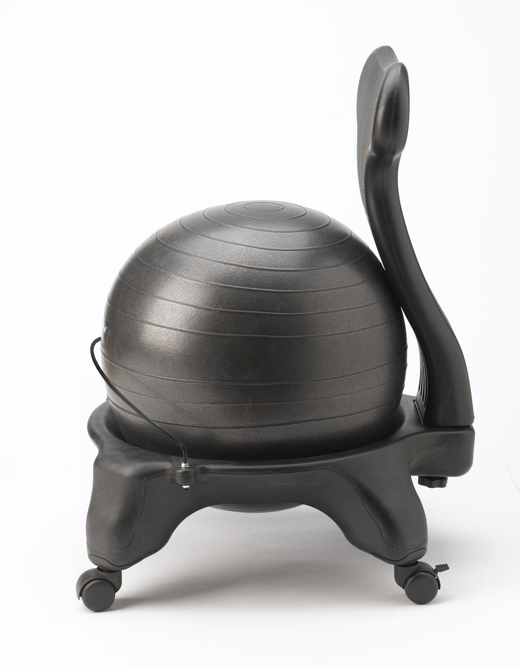 Classic Balance Ball Chair, Stability Seat (Black)