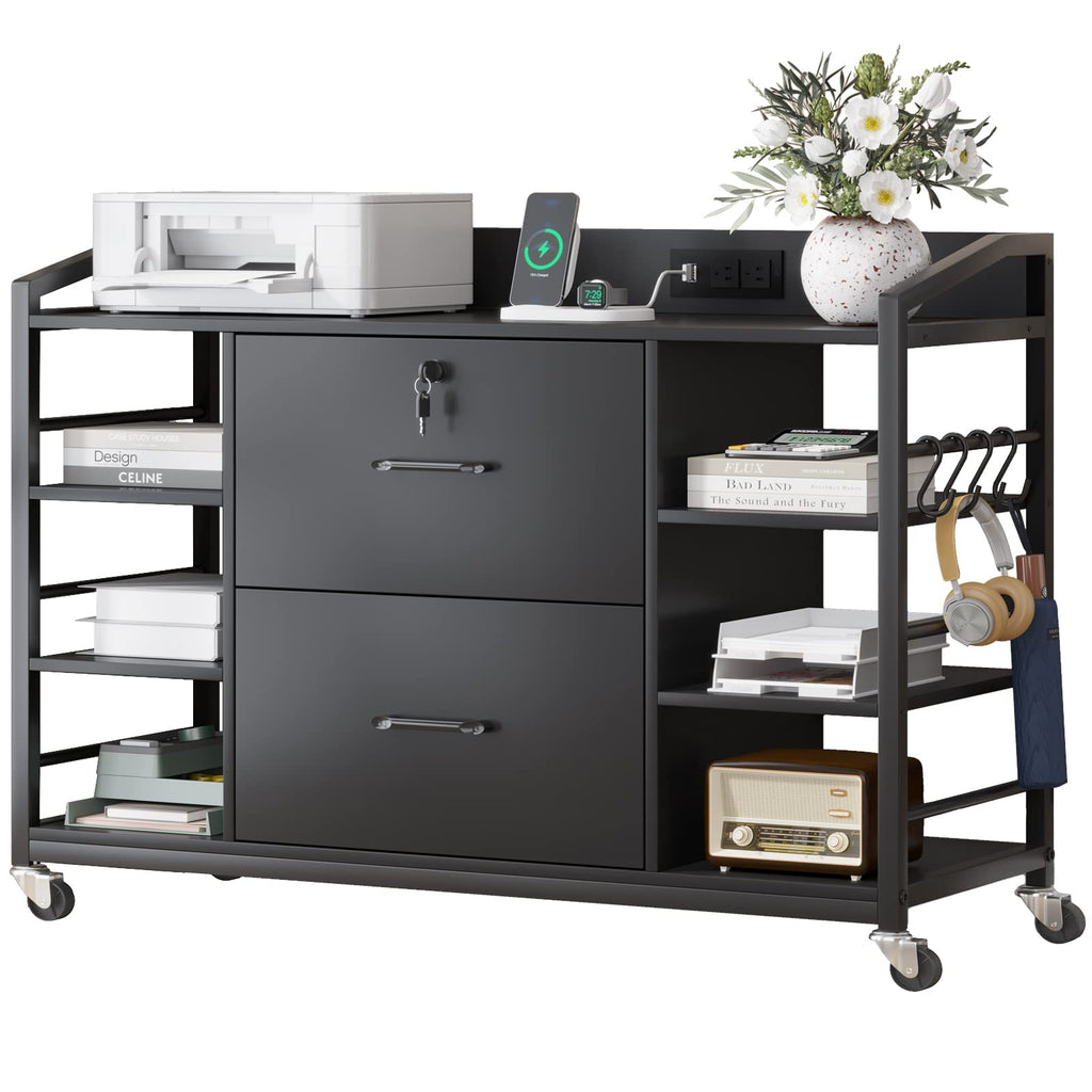 44" File Cabinet with Lock, Filing Cabinet fits Legal/Letter Size