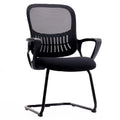 Reception Guest Chair Set of 1, Stationary Non Rolling Mesh Mid Back Computer Office Desk with Lumbar Support for Home Waiting Area Conference Room Bedroom