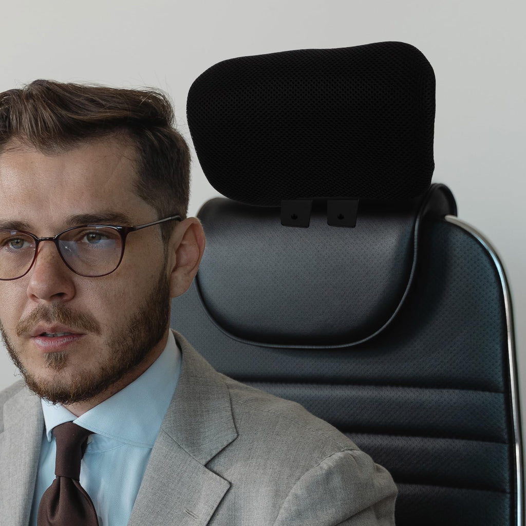 Adjustable Office Chair Headrest 10.62X6.29 Inch Ergonomic Attachable Head Support Cushion for Neck Pain Relief in Home and Office