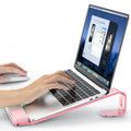 Laptop Stand for Desk, Laptop Stand with Wrist Support, Ergonomic Detachable Laptop Riser, Mount, Holder Notebook Computer Stand for MacBook Air Pro, HP, Dell, XPS, HP (10-17") Laptops - Pink
