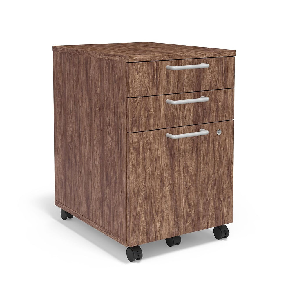 Essentials Mobile Pedestal File, 3-Drawer, Espresso