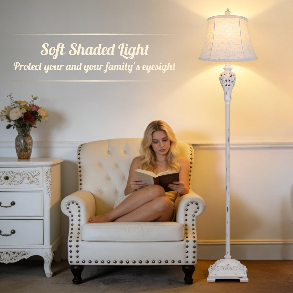 Vintage Floor Lamp for Living Room, Traditional Tall Standing Lamp