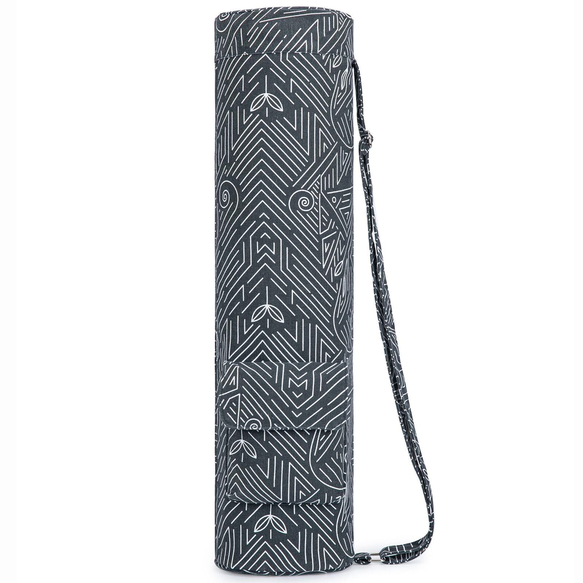 Yoga Mat Bag for Women & Men, Full-Zip Canvas Pilates Bag with Pockets