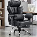 Big and Tall Gaming Chair 400lbs Heavy Duty Office Chair with Foot Rest & Ergonomic Pocket Spring Lumbar Support, High Back 3D Saddle Shaped Cushion for Back Pain Relief, Matte-Black