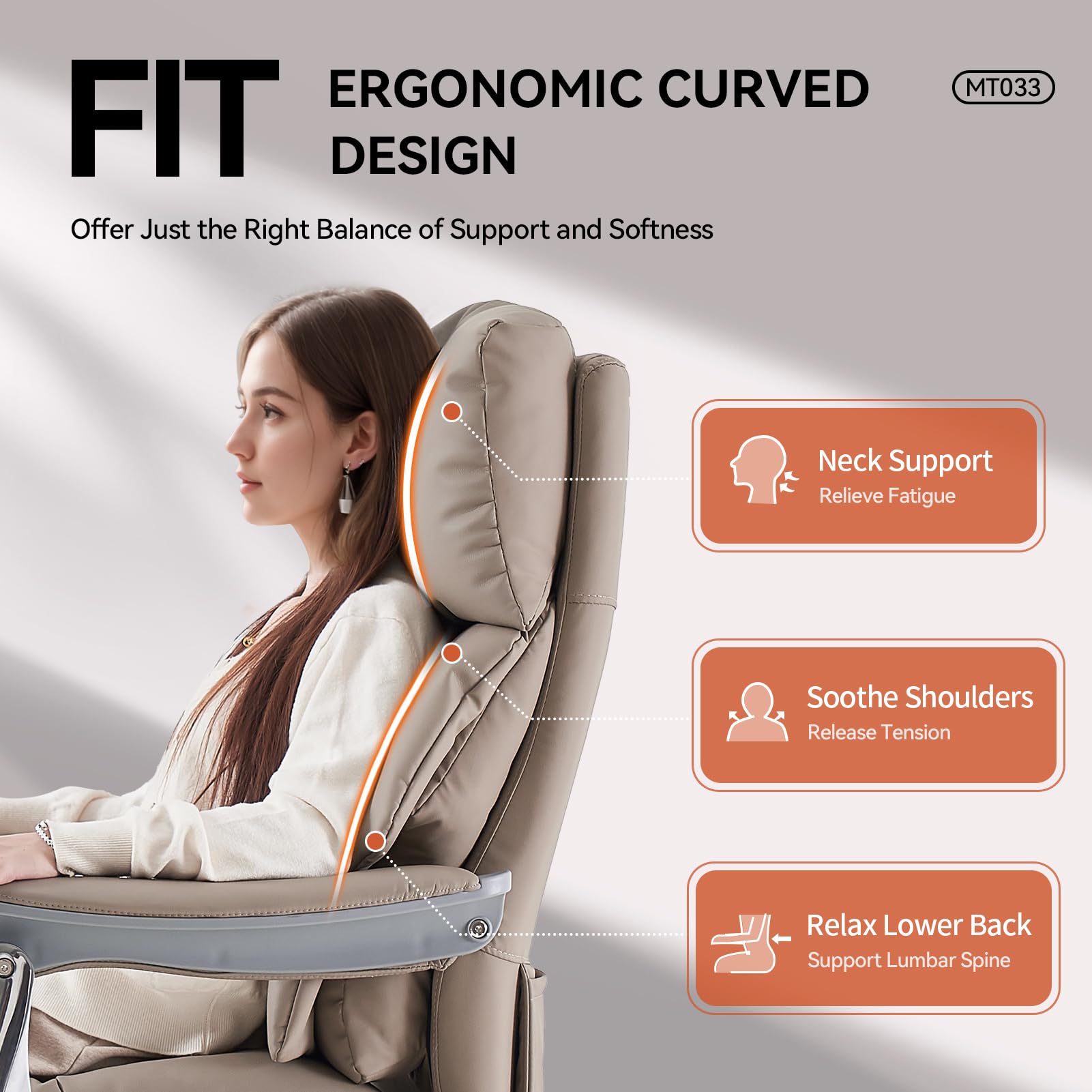 Ergonomic Office Chair with Foot Rest Electric Executive Office Chair Power Reclining with Massage Big and Tall High Back Computer Chair with Wheels, Sustainable Leather（Light Khaki）