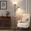 72" Floor Lamp with Table, Adjustable Reading Lights, Torchiere Floor Lamps