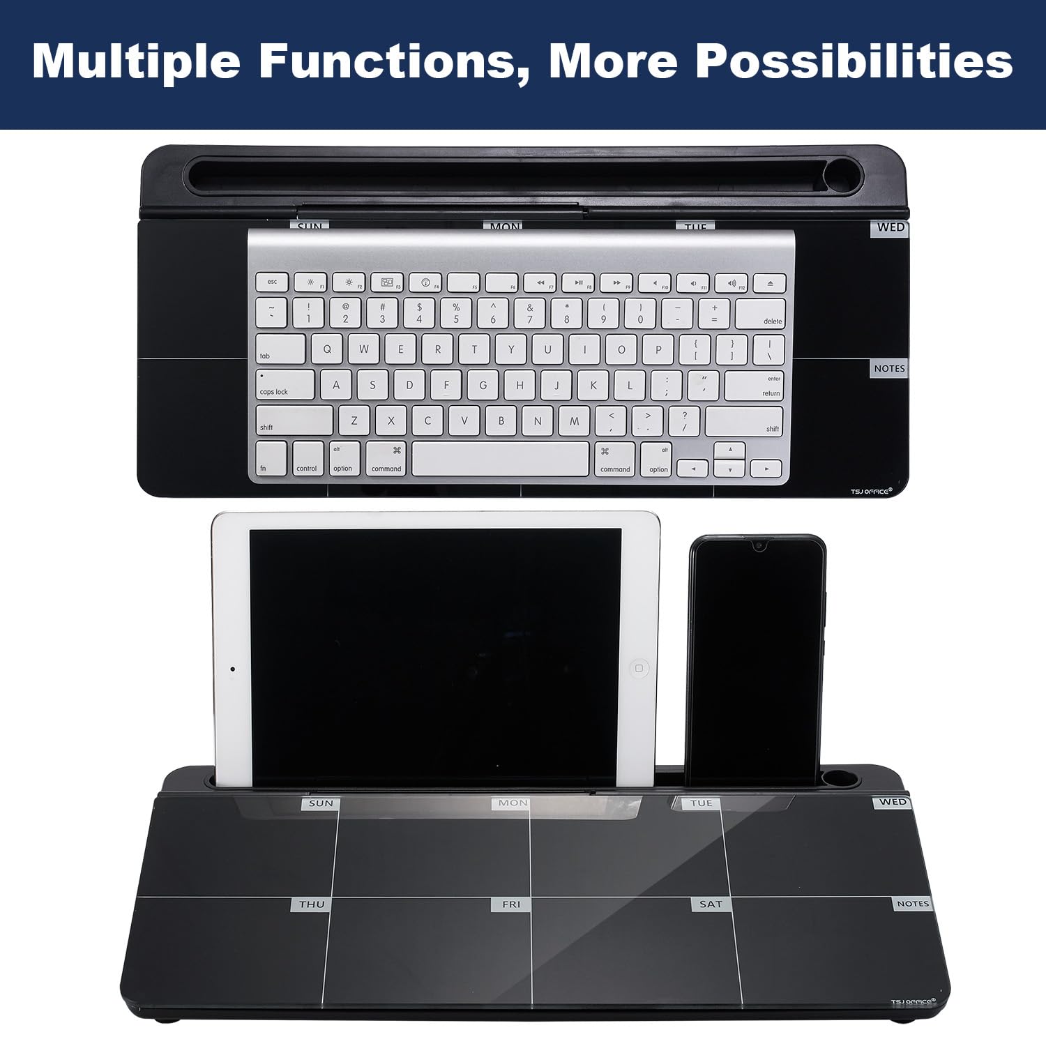 Desktop Whiteboard Dry-Erase-Board - Computer Keyboard Stand White Board Surface Pad with Drawer, Desk Organizers with Accessories for Office, Home, School Supplies