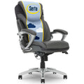 Executive Office Chair - Ergonomic Computer Desk Chair with Patented AIR Lumbar Technology - Adjustable Height - Memory Foam Body Pillows - 360° Swivel Rolling Base - Bonded Leather - Gray