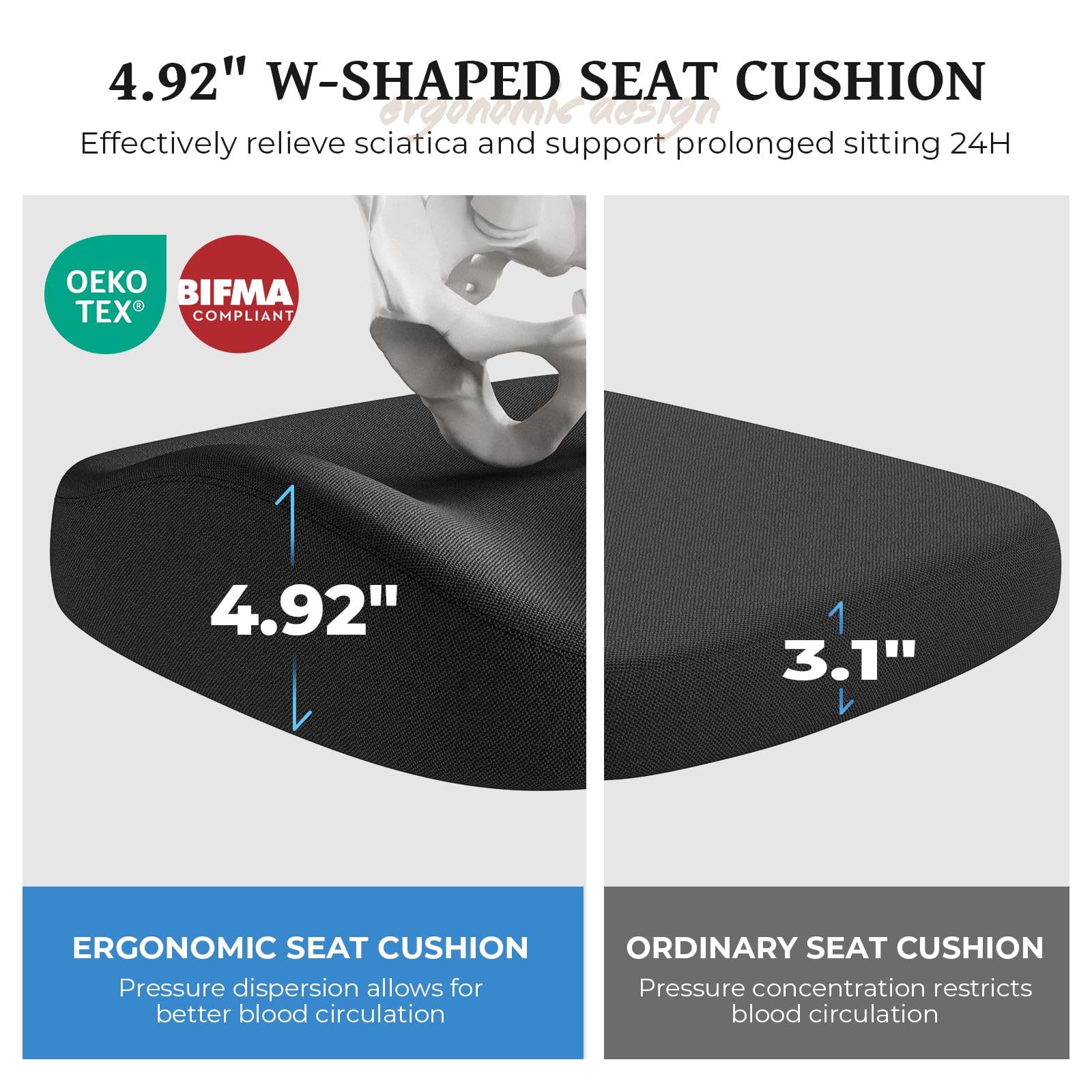 Ergonomic Office Chair - Adjustable Lumbar Support