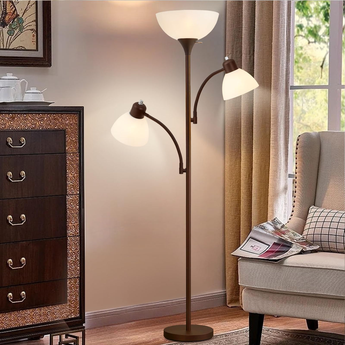 Floor Lamps for Living Room, 72" Tall Standing Lamp, Torchiere Lamp