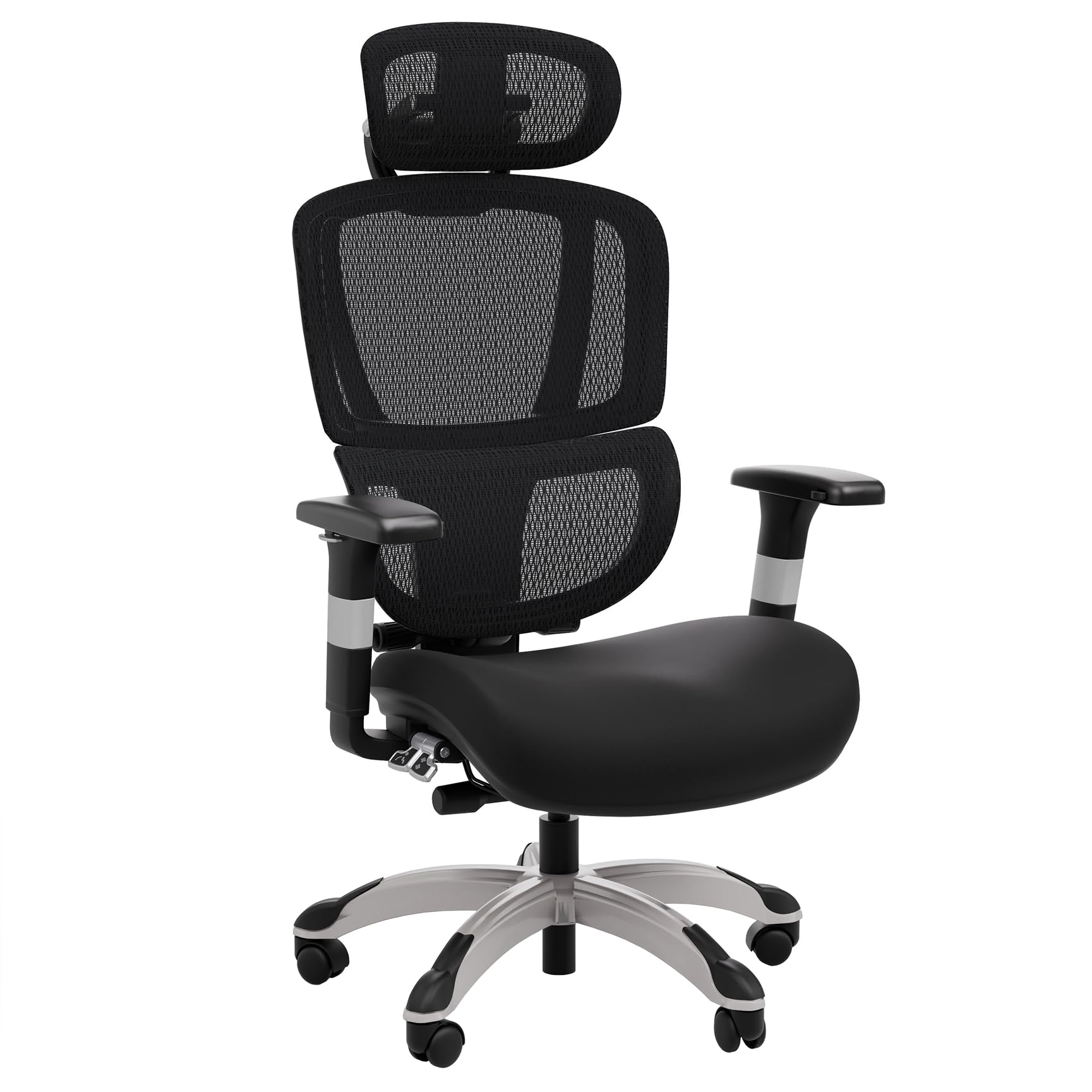 Ergonomic Task Chair, Mesh, Ergonomic, Lumbar Support, Swivel, Black
