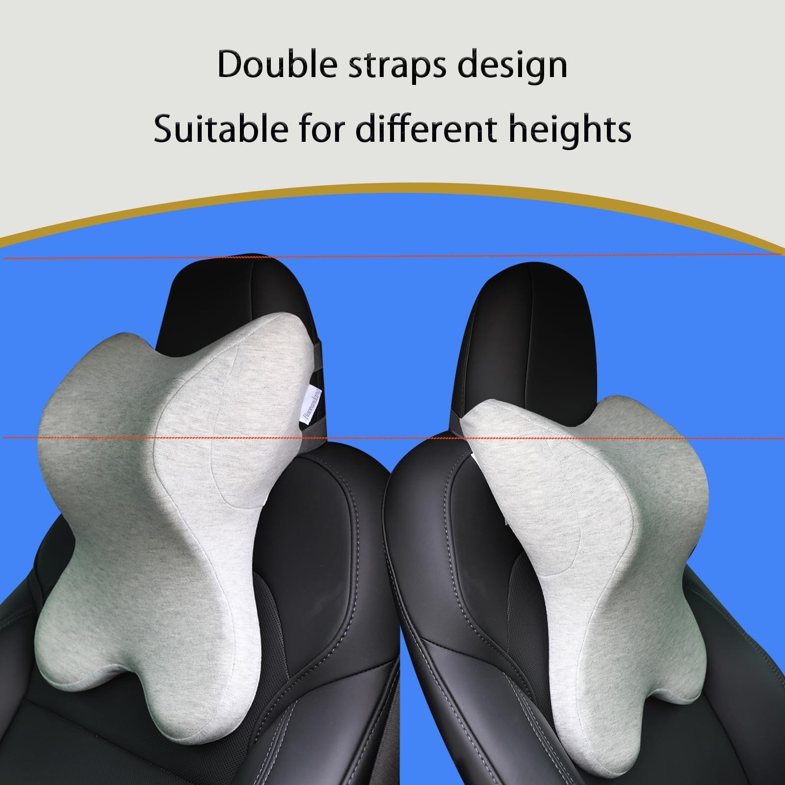 Headrest Pillow Office Chair Neck Pillow Ergonomic Design Double Straps Design Suitable for Different Heights