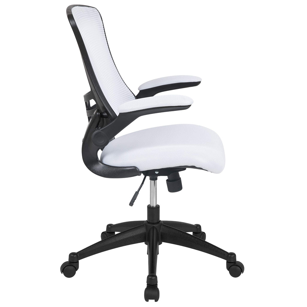 Office Chair, Ergonomic, Mid-Back, Black Mesh with Swivel