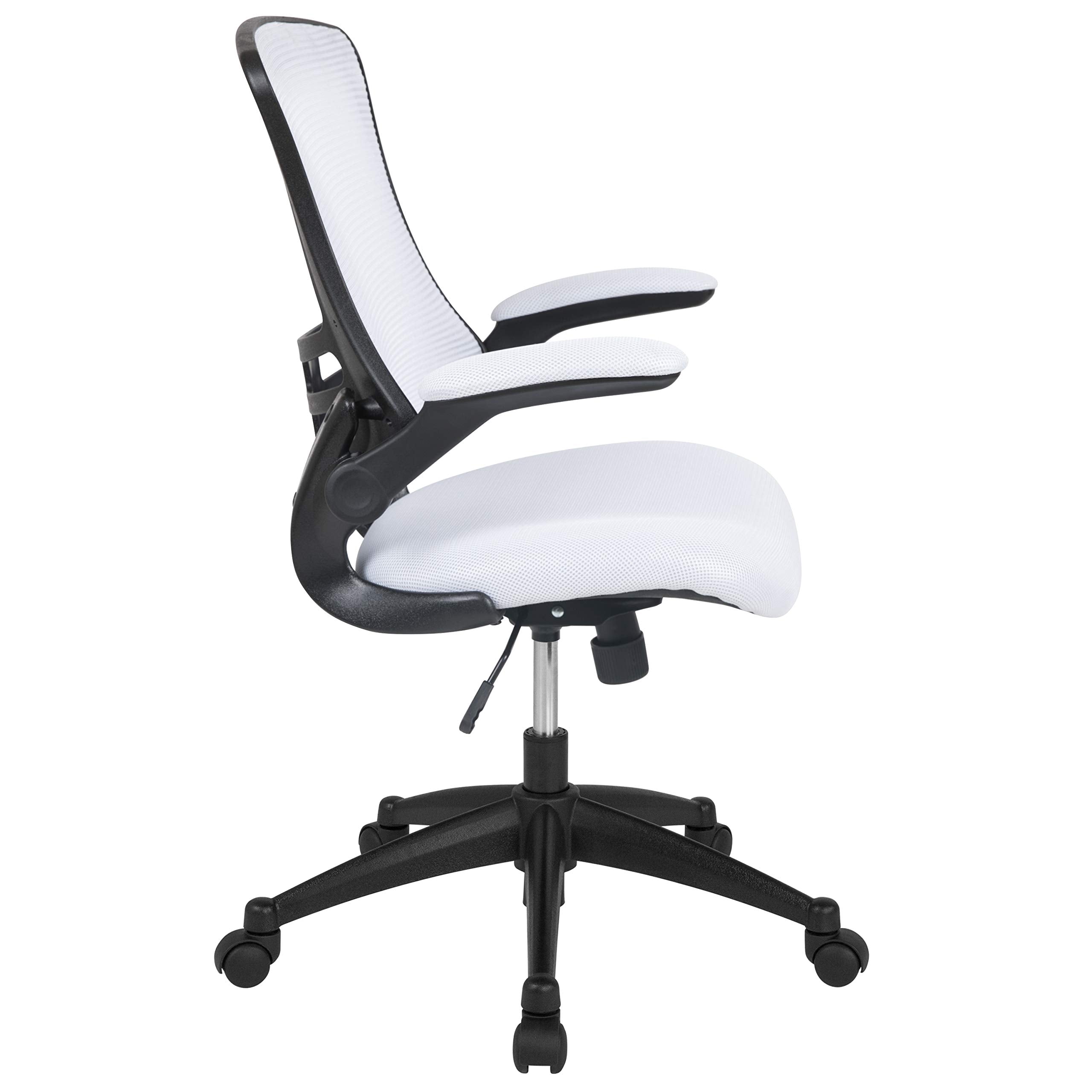 Office Chair, Ergonomic, Mid-Back, Black Mesh with Swivel
