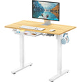 40-Inch Electric Height Adjustable Standing Desk with Drawer, Memory Preset and Cable Management Tray, Oak