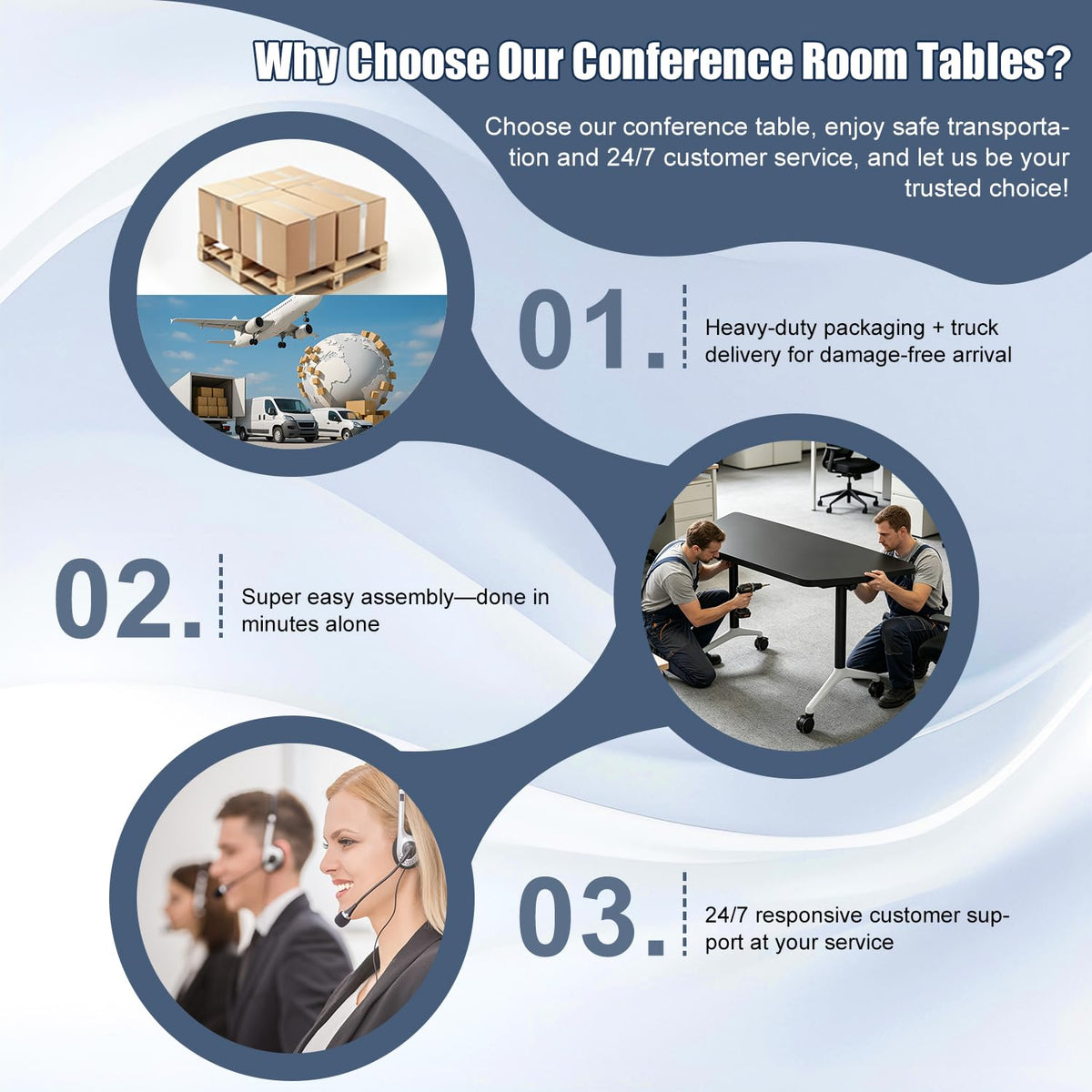 Folding Conference Table, 8 Pack Modern Flip Top Mobile Training Tables