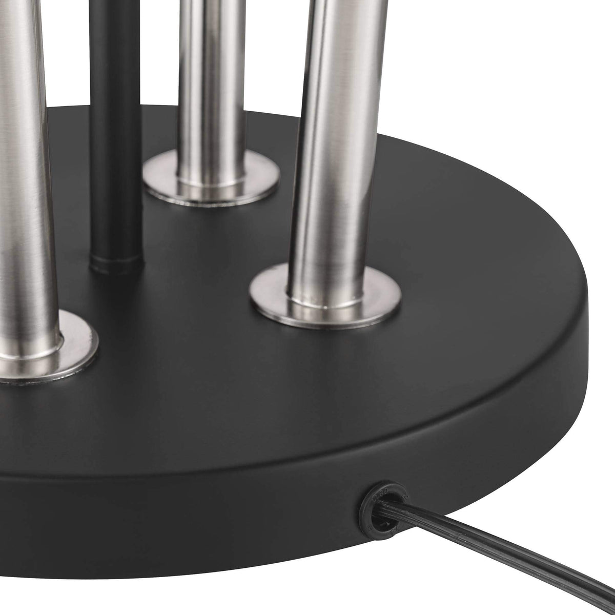 Flute 64" Tall Black and White 2-Light Modern Floor Lamp