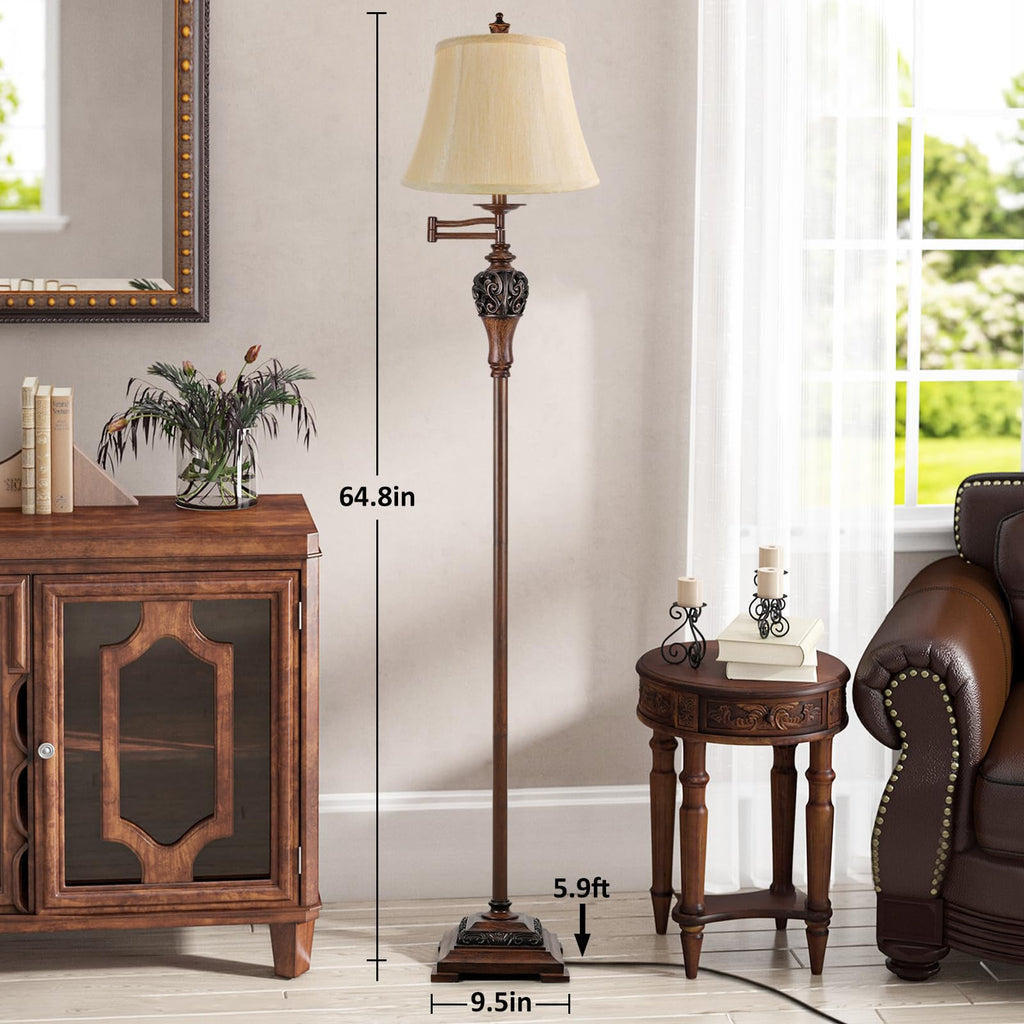 Vintage Floor Lamp for Living Room, Traditional Tall Standing Lamp