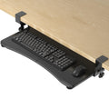 Keyboard Tray Under Desk Pull Out with C Clamp Mount, Computer Keyboard & Mouse Tray, 25.6 (30 Including Clamps) x 11.8 inch Slide-Out Platform Computer Drawer for Typing, Black,